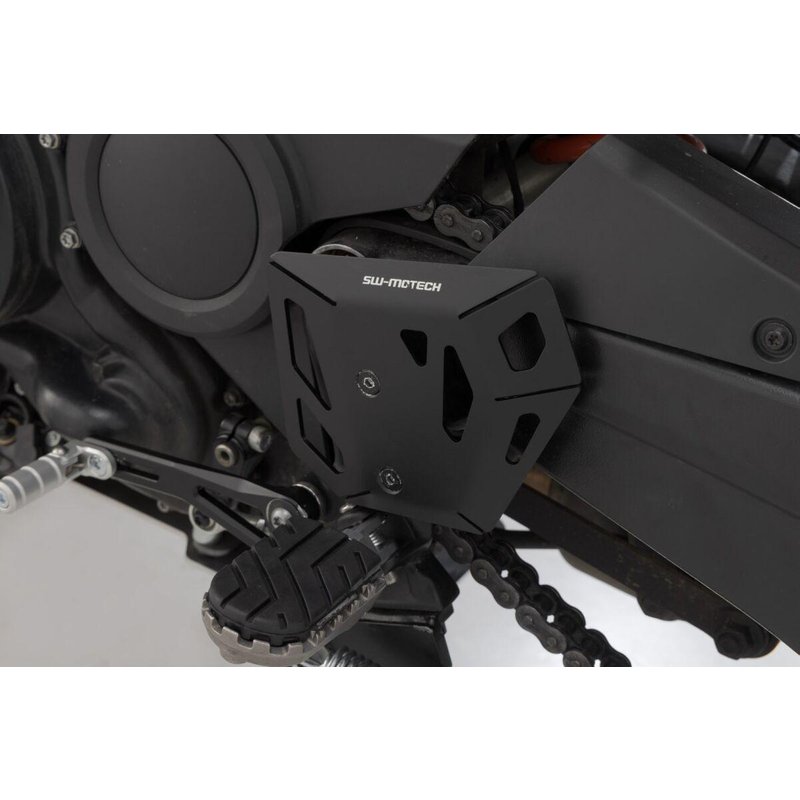 SCT.18.911.10100/B - SW Motech Heel Guard - Harley Davidson RA 1250S Pan America 2021-2024 - Anodised/Black