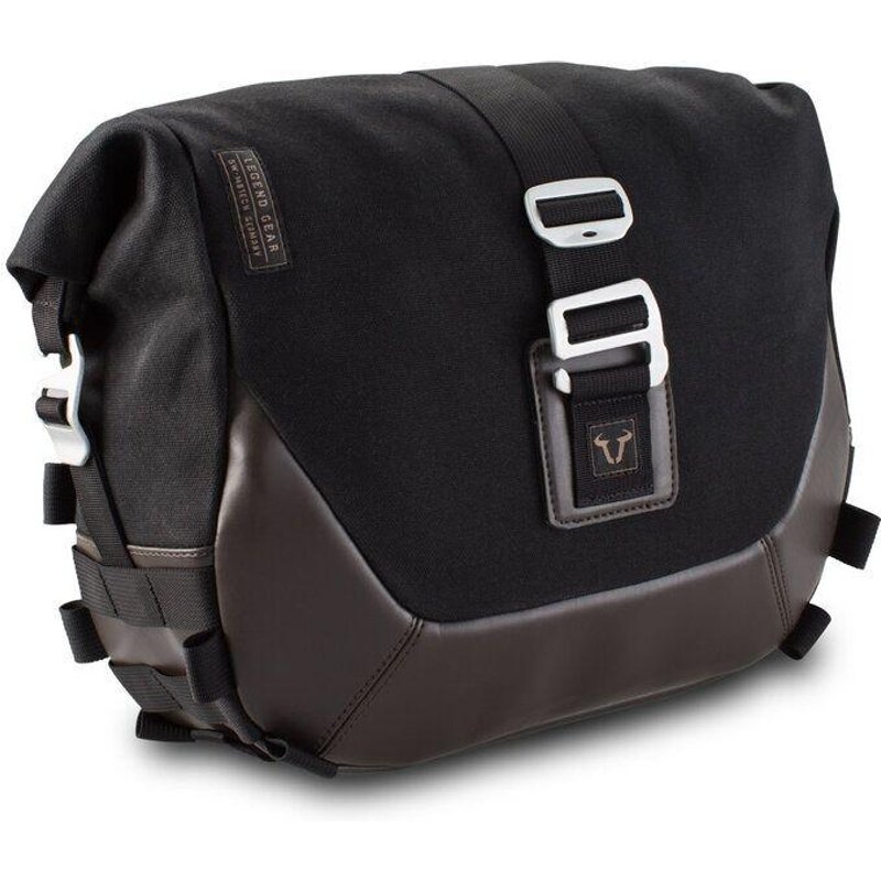 BC.HTA.00.401.10100R - SW Motech Legend Gear LC1 Side Pannier Bag Brown Edition (Right) For Moto Morini 6 1/2 Seimmezzo 650 SCR ABS Rear - Black/Brown