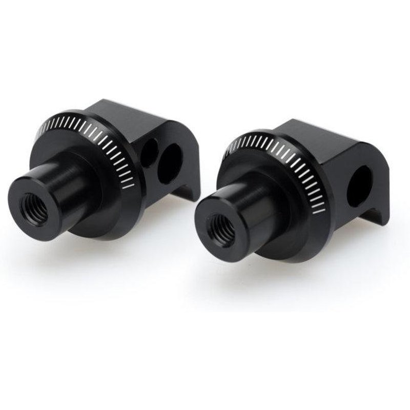 20445N - Puig Pillion Footpeg Adaptors For Yamaha Tracer 7 2021-2025 - Black