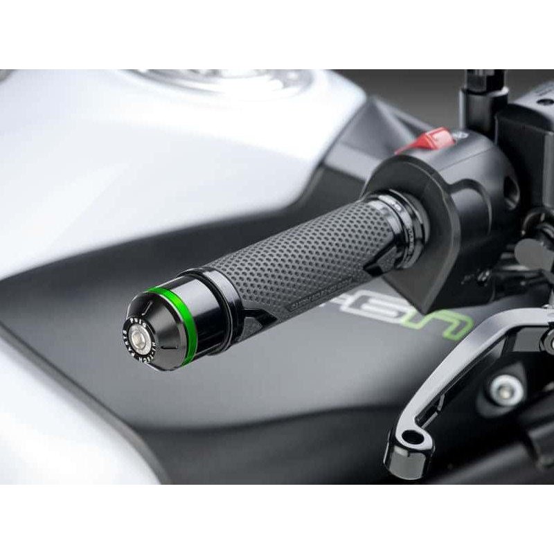 20720N - Puig Short Bar End Weights With Coloured Rim For Ducati Monster 937 2021-2025 - Black