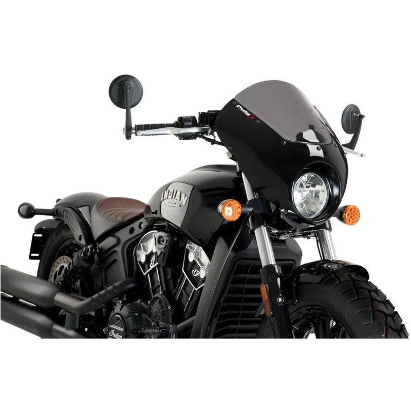 21107F - Puig Dark Night Screen For Indian Scout Bobber 2018-2025 - Dark Smoke