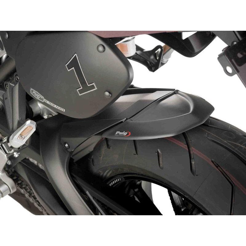 21164J - Puig Rear Mudguard Extender For Yamaha Tracer 9 2021-2024 - Matt Black
