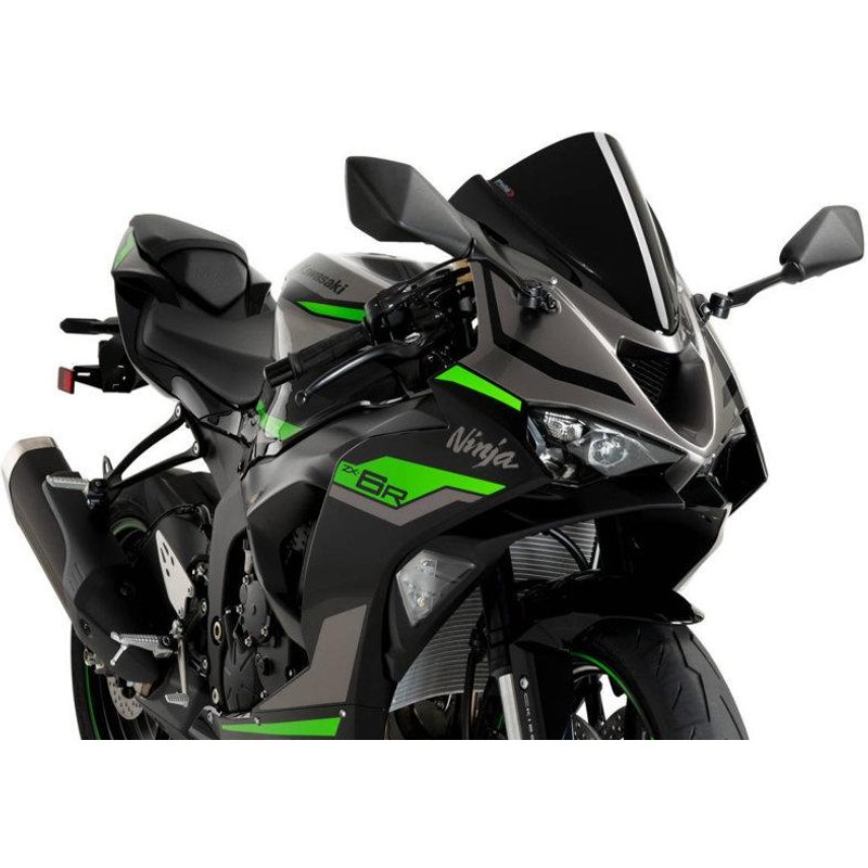 21831N - Puig R-Racer Screen For Kawasaki ZX-6R 636 2024-2025 - Black