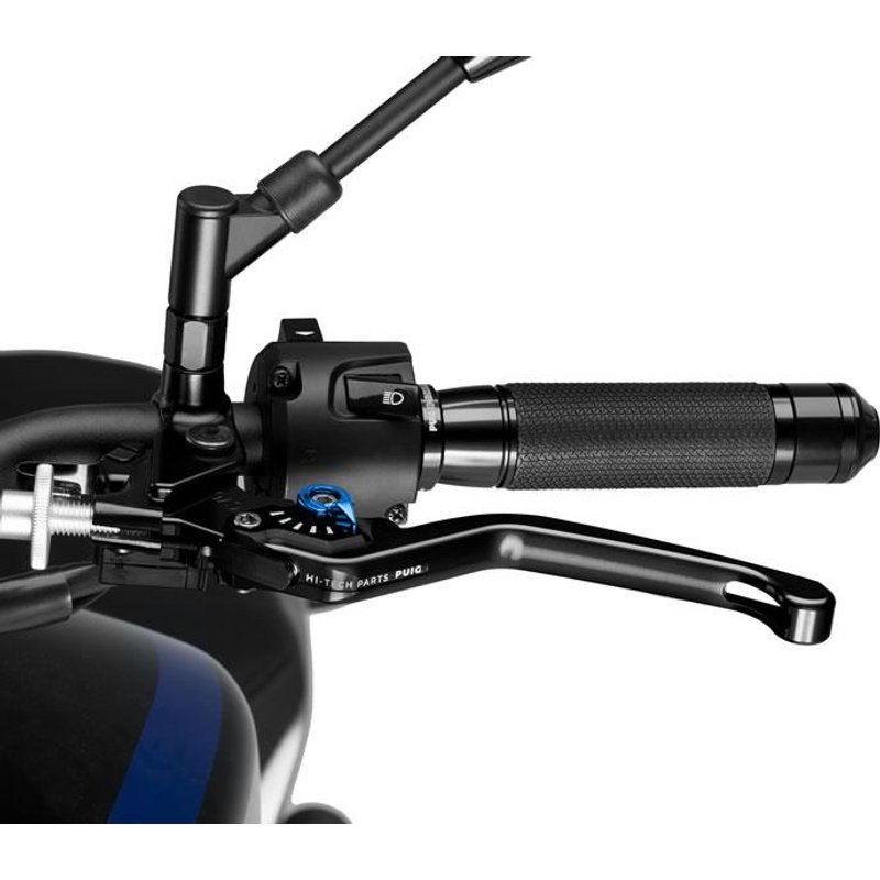 220NA - Puig Fixed V3 Clutch Lever For Ducati 1098 2007-2008 - Black With Blue Selector