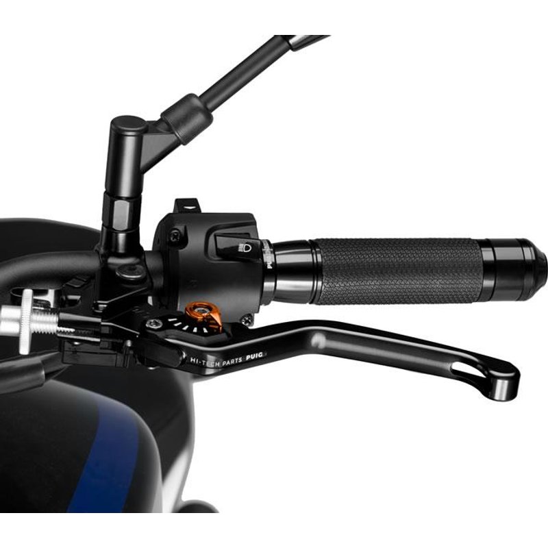 220NT - Puig Fixed V3 Clutch Lever For Ducati 1098 2007-2008 - Black With Orange Selector