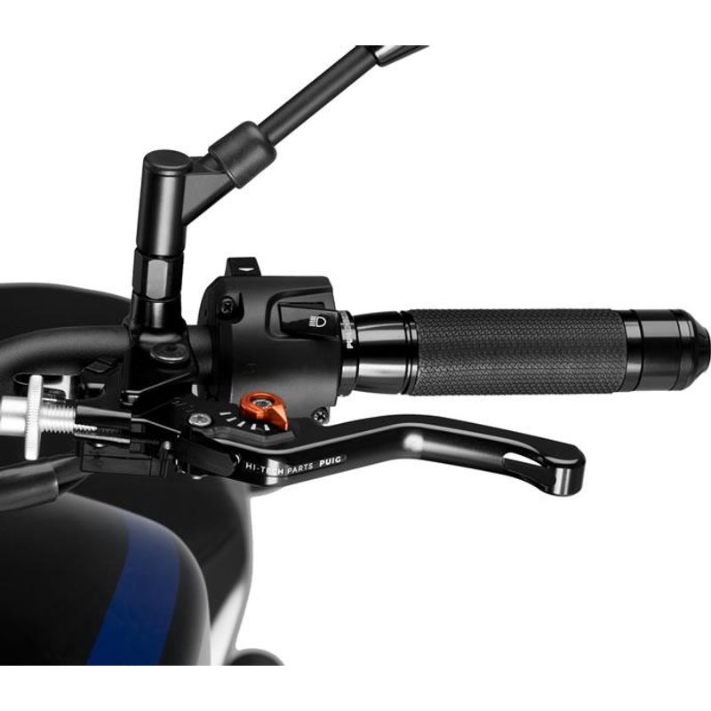 230NT - Puig Short V3 Clutch Lever For Ducati 1098 2007-2008 - Black With Orange Selector