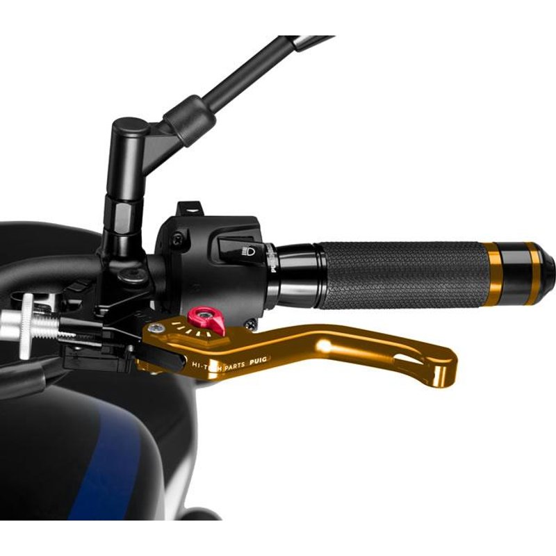 230OR - Puig Short V3 Clutch Lever For Ducati 1098 2007-2008 - Gold With Red Selector