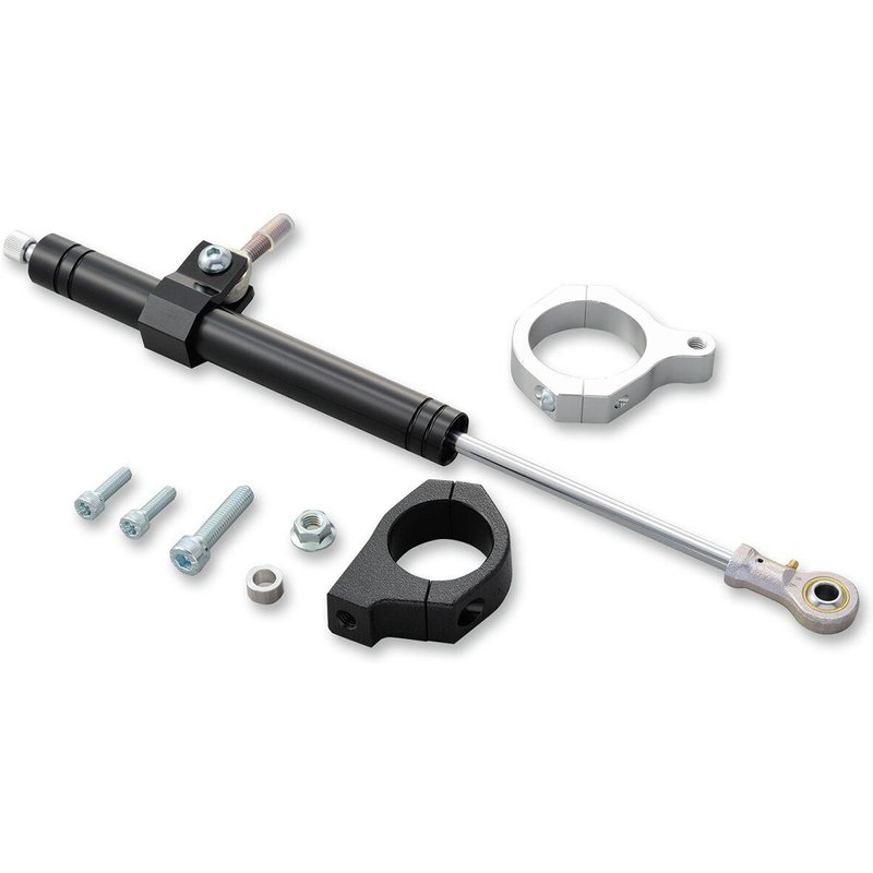 87972 - Drag Specialties Steering Damper Kit For Harley Davidson FLD 1690 2012-2013 - Black/Satin