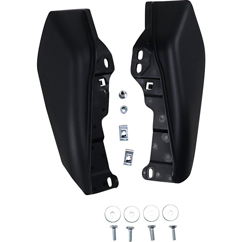 090527 - Drag Specialties Frame Mounted Heat Deflectors For Harley Davidson FLHR 1750 2017-2019 - Black
