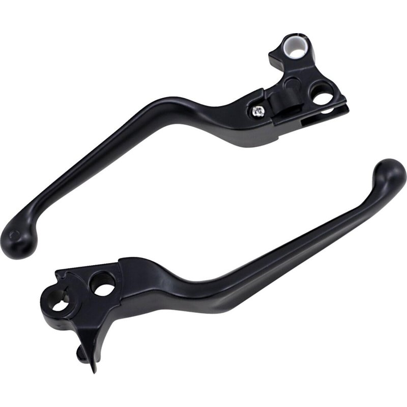 H07-0574-BLK - Drag Specialties Wide Blade Lever Set For Harley Davidson FLD 1690 2012-2013 - Black