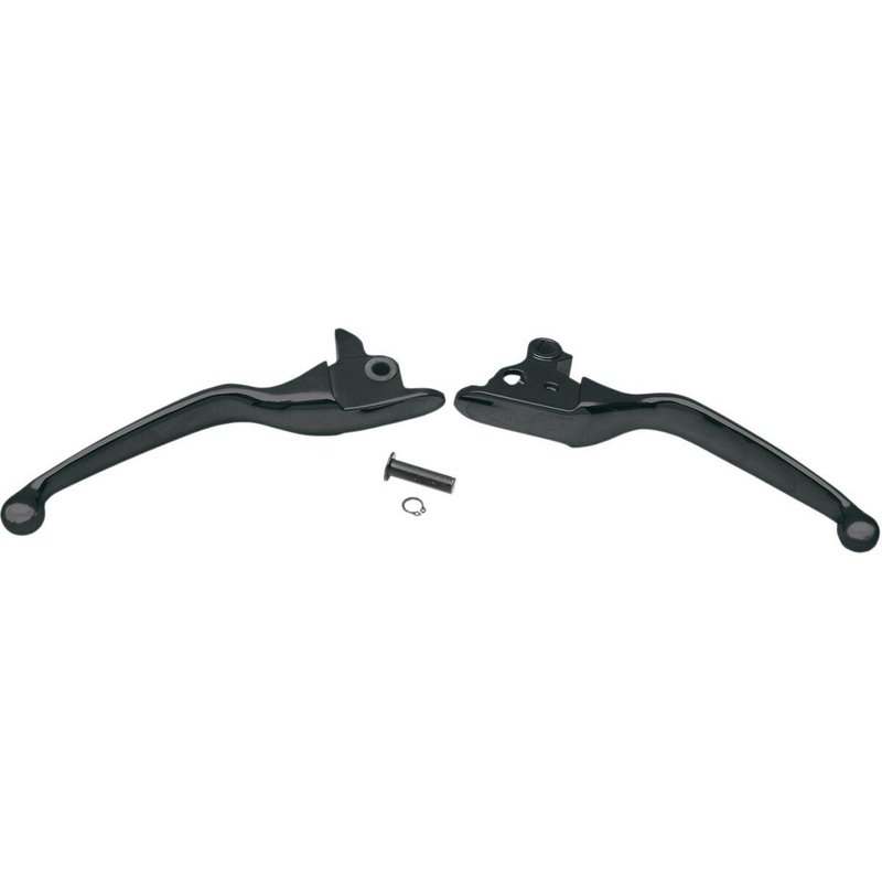 H07-0585BLK - Drag Specialties Wide Blade Lever Set For Harley Davidson FLHR 1584 2008 - Black