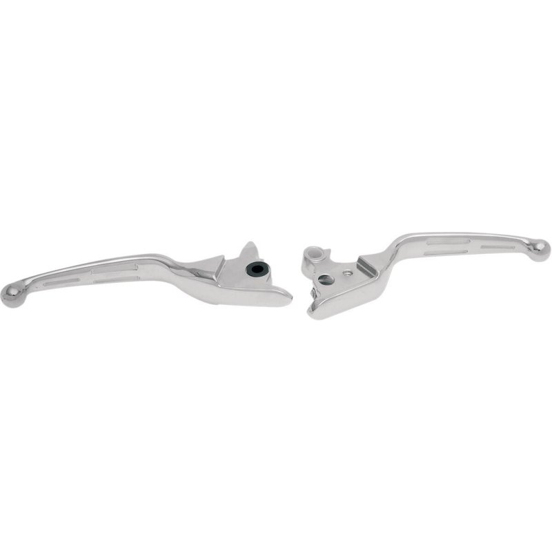 H07-0587 - Drag Specialties Slotted Wide Blade Lever Set For Harley Davidson FLHR 1584 2008 - Chrome
