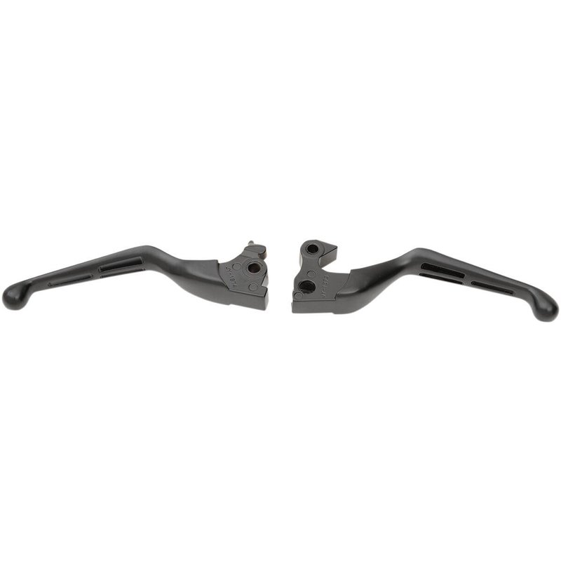 H07-0602MB - Drag Specialties Slotted Wide Blade Lever Set For Harley Davidson XL 1200 C 2014-2020 - Black