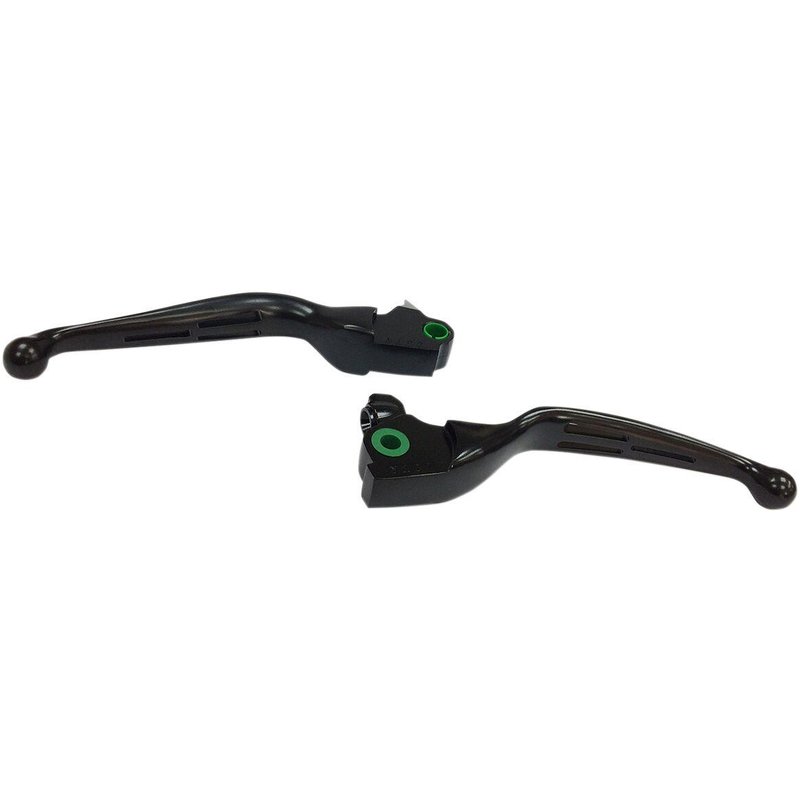 H07-0604MB - Drag Specialties Slotted Wide Blade Lever Set For Harley Davidson FLHTCUTG 1750 2017-2018 - Black