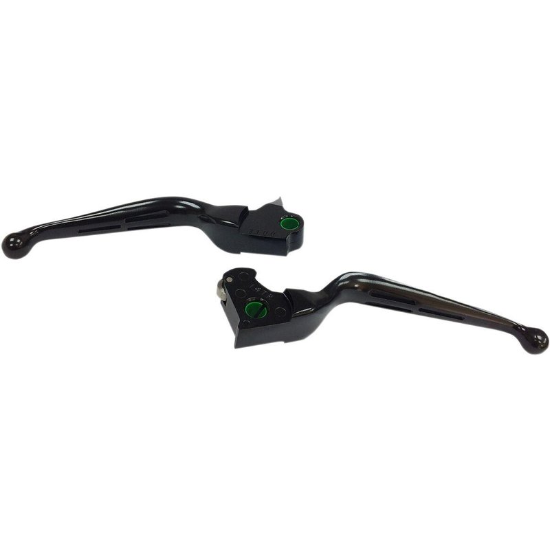 H07-0606MB - Drag Specialties Slotted Wide Blade Lever Set For Harley Davidson FLHTCUTG 1690 2014-2016 - Black