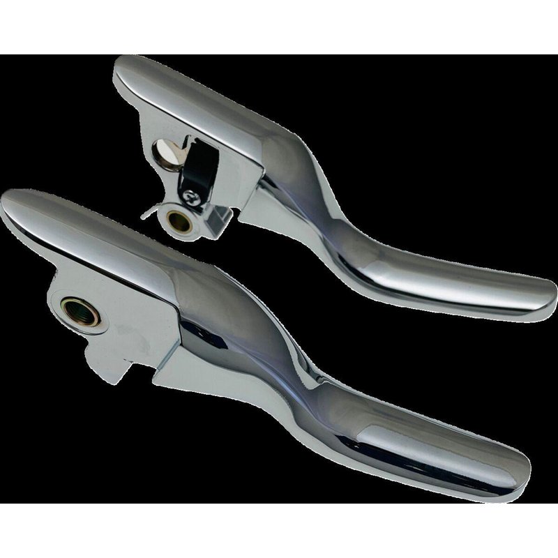 H07-0592S - Drag Specialties Short Lever Set For Harley Davidson XL 1200 C 2014-2020 - Chrome