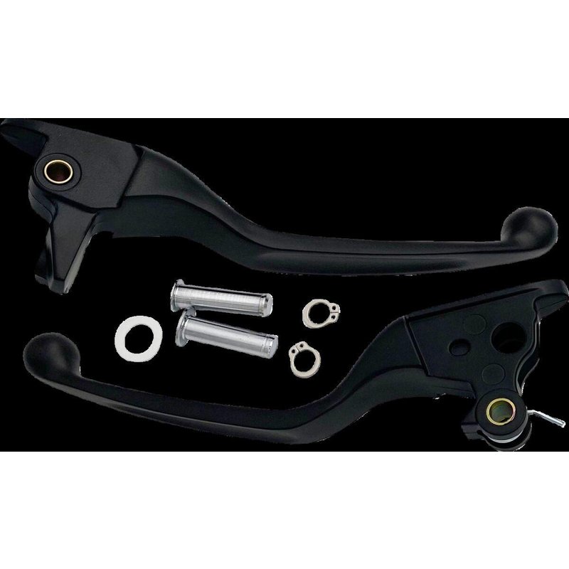 H07-0730NMB - Drag Specialties Narrow Lever Set For Harley Davidson FLH 1868 2021 - Black