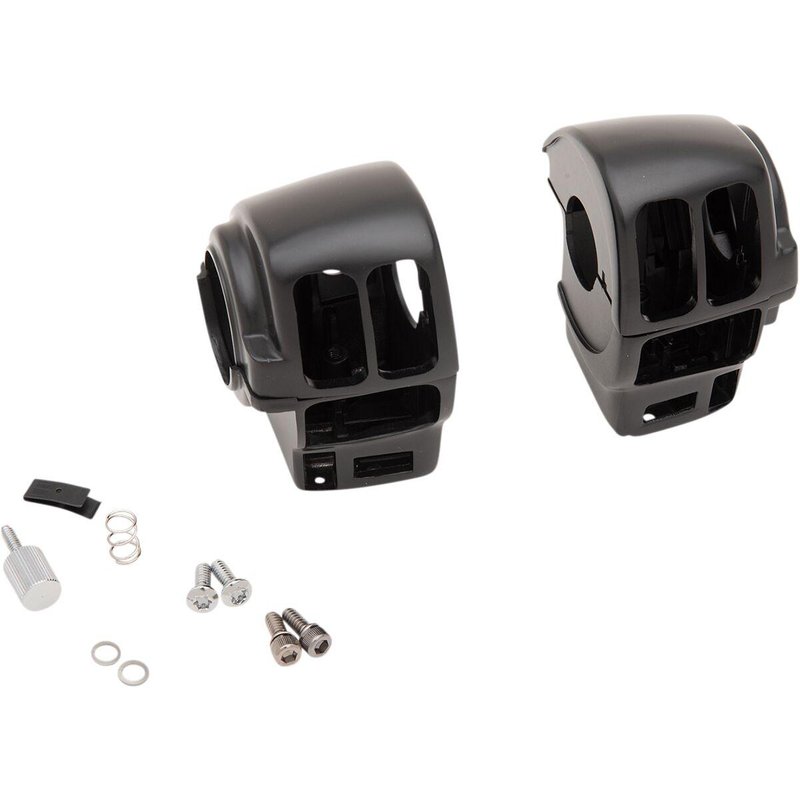 H07-0783MB - Drag Specialties Handlebar Switch Housing Kit For Harley Davidson FLHT 1584 2008 - Black