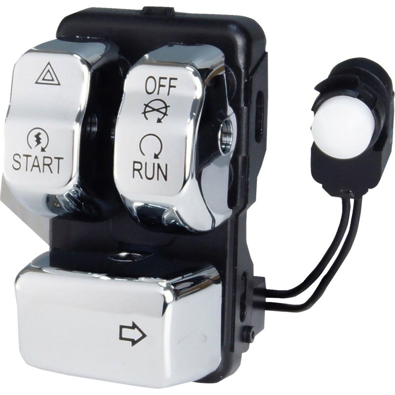 78590 - Drag Specialties Can Bus Handlebar Control Module For Harley Davidson FLD 1690 2012-2013 - Chrome