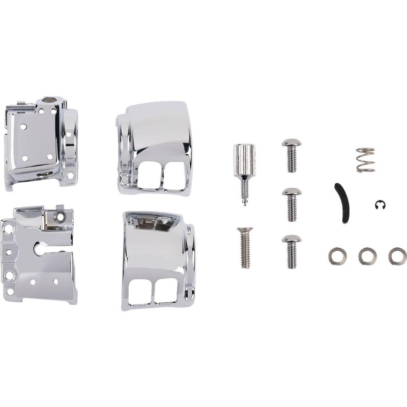 H07-0773A - Drag Specialties Handlebar Switch Housing Kit For Harley Davidson FLDE 1750 2018-2020 - Chrome