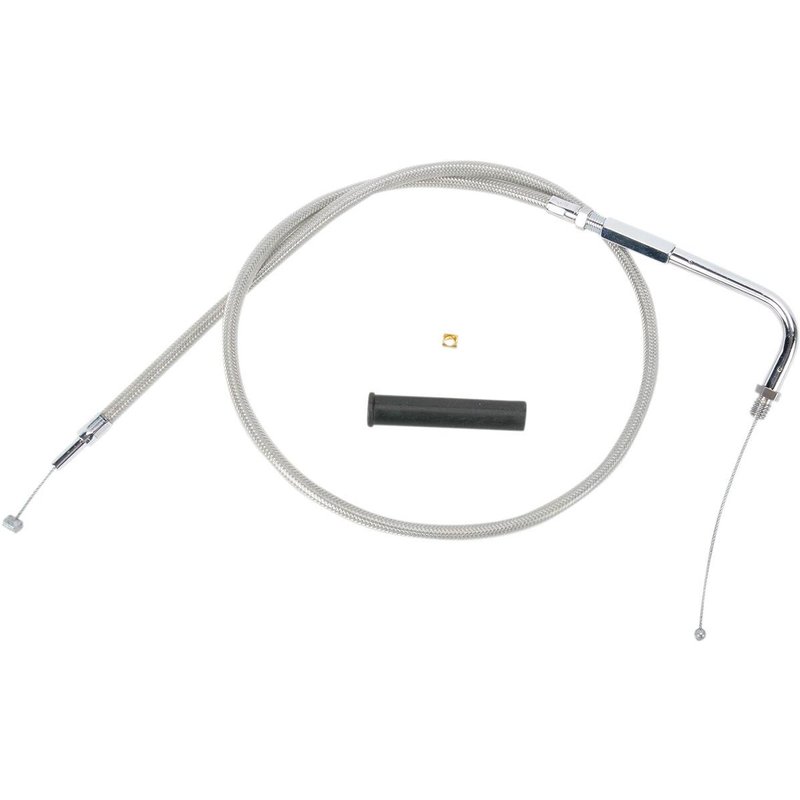 5330904B - Drag Specialties Stainless Braided Throttle Cable For Harley Davidson FLHR 1340 1994-1995 92.5 cm (36-1/2") - Silver/Unfinished