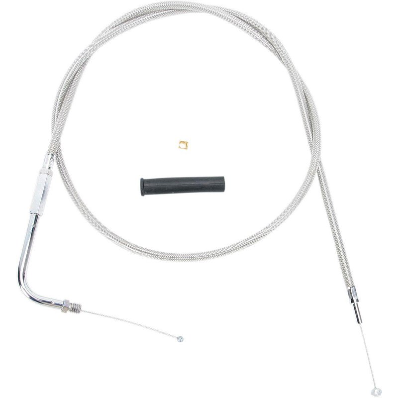 5331106B - Drag Specialties Stainless Braided Throttle Cable For Harley Davidson FLHR 1340 1994-1995 115.5 cm (45-1/2") - Silver/Unfinished