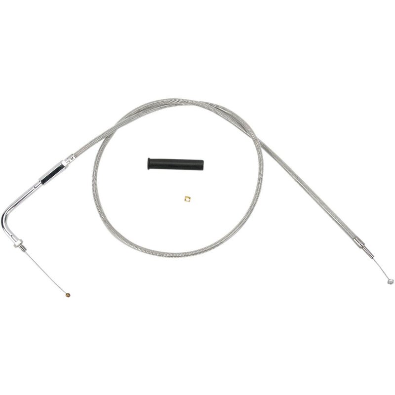 5330506B - Drag Specialties Stainless Braided Throttle Cable For Harley Davidson FLH 1340 1981-1983 100.5 cm (39-1/2") - Silver/Unfinished