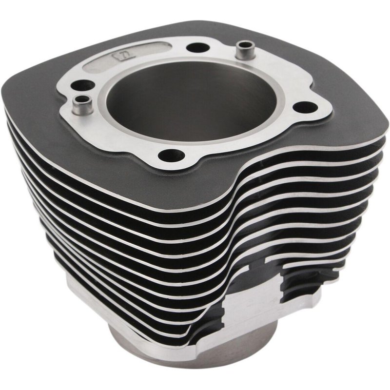 88187 - Drag Specialties Replacement Cylinder For Harley Davidson FLHR 1450 1999-2003 - Black/Highlighted Fins