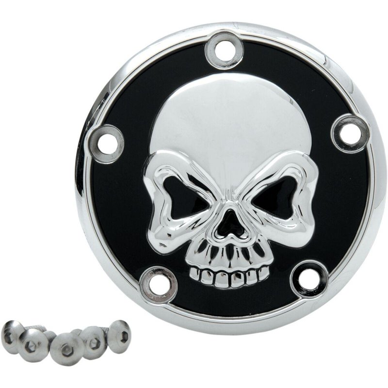 301711 - Drag Specialties Skull Points Cover For Harley Davidson FLD 1690 2012-2013 - Chrome Black