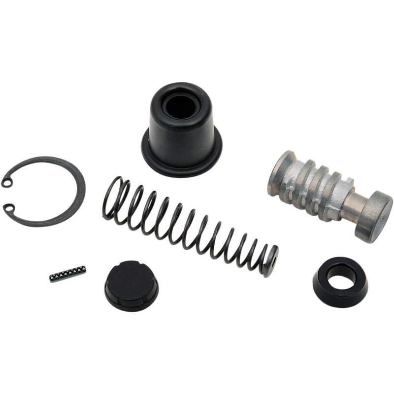 87780 - Drag Specialties Rear Brake Master Cylinder Rebuild Kit For Harley Davidson XL 1200 C 2004-2006 - Black/Silver