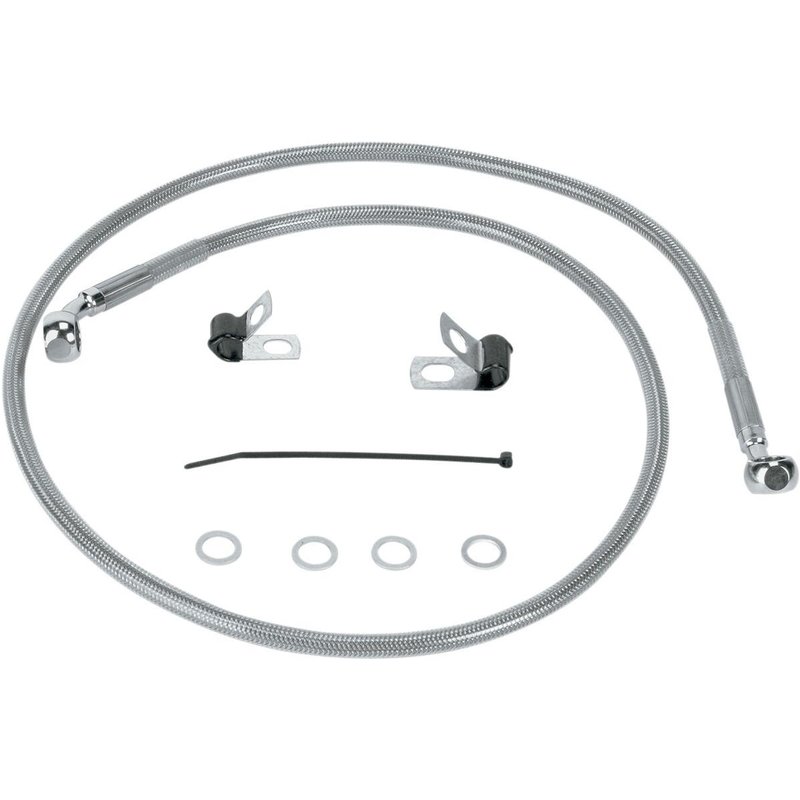 660310 - Drag Specialties Stainless Steel Brake Hose Kit For Harley Davidson XL 1200 C 2004-2013 Front