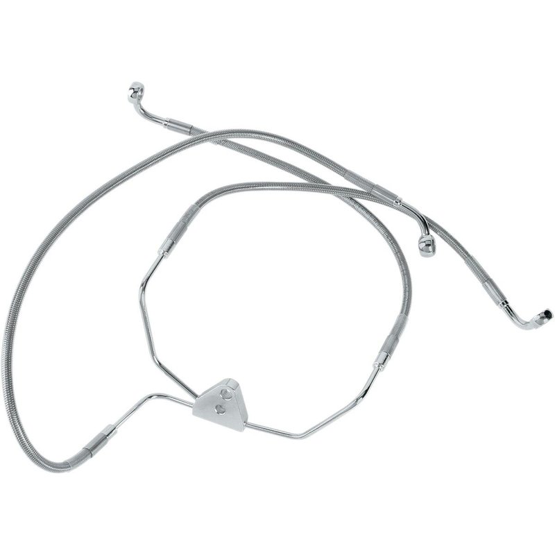 660411 - Drag Specialties Stainless Steel Brake Hose Kit For Harley Davidson FLHR 1340 1996-1998 Front