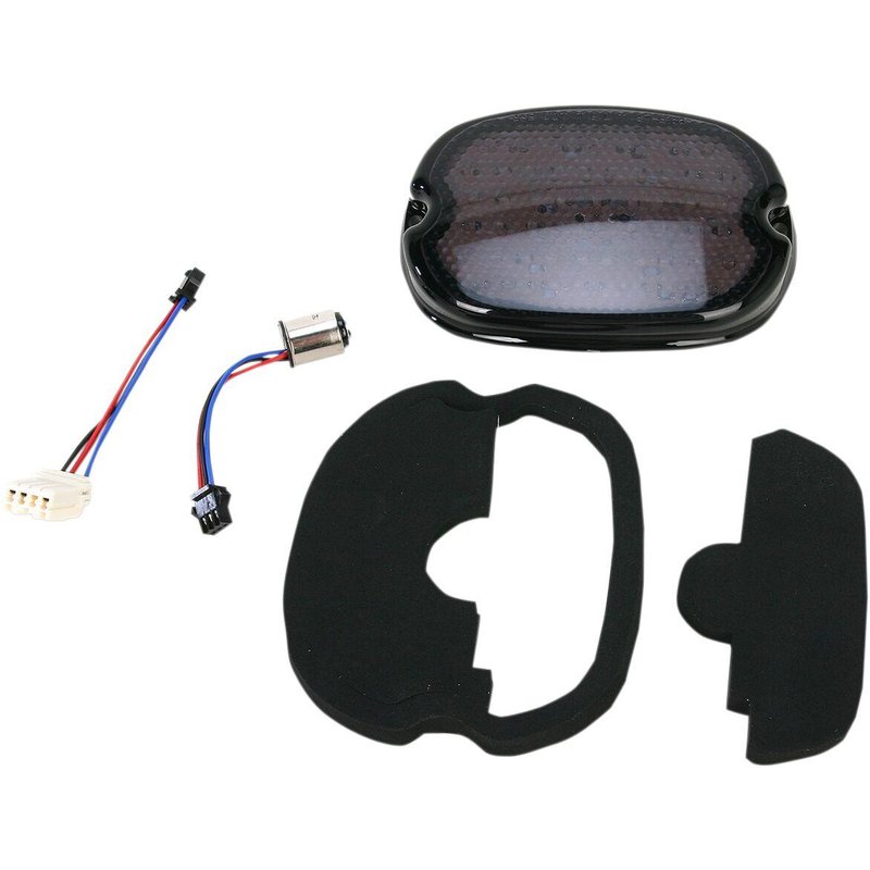 L24-0436MLED - Drag Specialties LED Low-Profile Taillight For Harley Davidson FLHR 1450 1999-2003 Rear Smoke