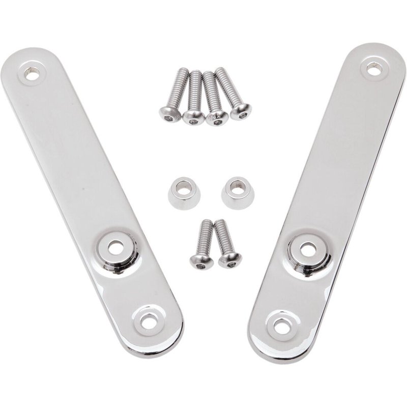 2020-0396 - Drag Specialties Turn Signal Relocation Mounts For Harley Davidson FXDWG 1340 1993-1998 Front Chrome