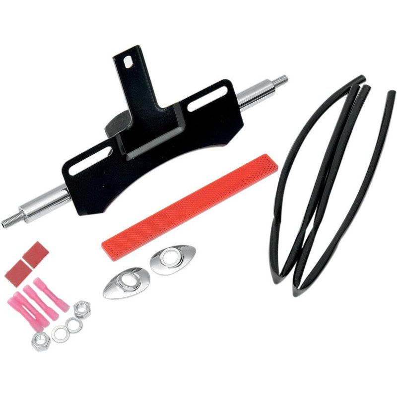 L32-03A1 - Drag Specialties Chrome Rear Turn Signal Relocation Kits For Harley Davidson XL 1200 C 2002-2019 Rear Black/Chrome