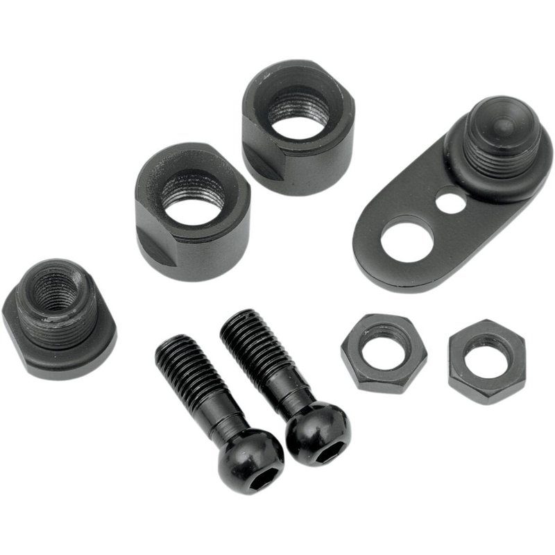 20-0383B - Drag Specialties Turn Signal Swivel Kit For Harley Davidson FLD 1690 2012-2013 Front Black