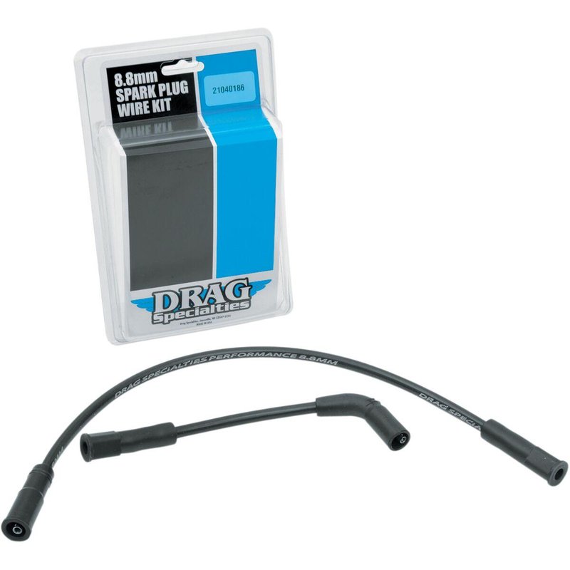 SPW16-DS - Drag Specialties 8.8mm Spark Plug Wire For Harley Davidson XL 1200 C 2007-2020 - Black
