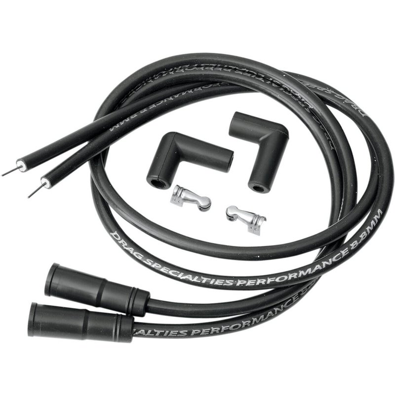 SPW18-DS - Drag Specialties 8.8mm Spark Plug Wire For Harley Davidson FLD 1690 2012-2013 - Black
