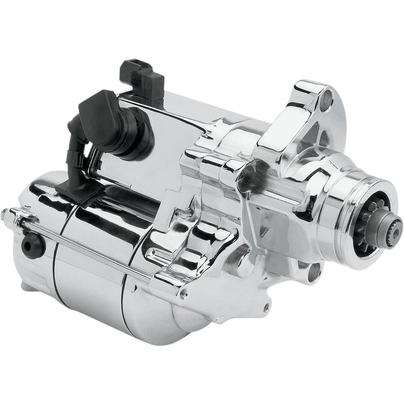 80-1014 - Drag Specialties 1.4 kW High-Performance Starter Motor For Harley Davidson FLD 1690 2012-2013 - Chrome