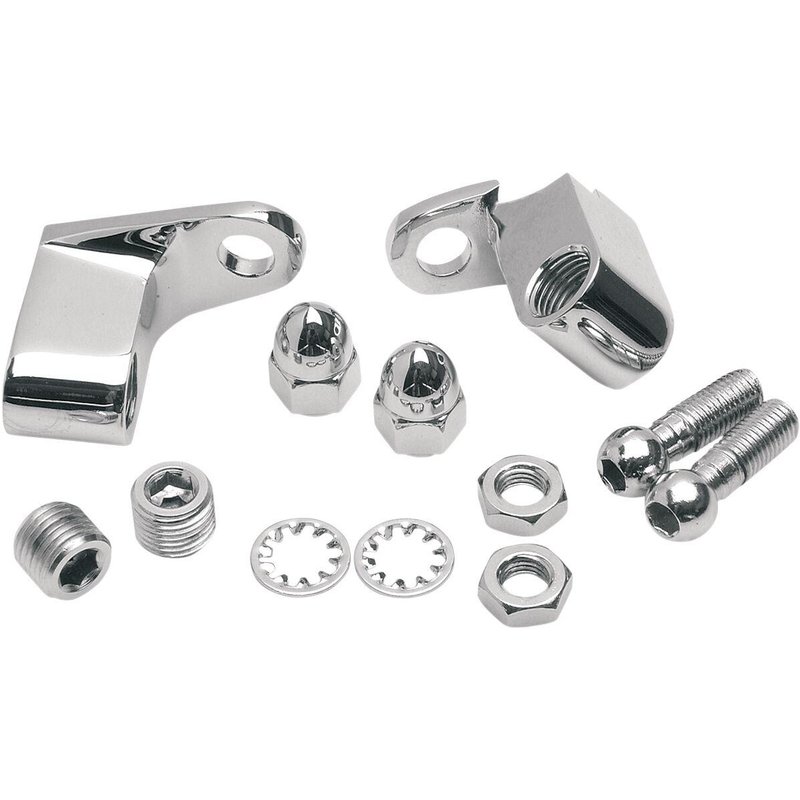 20-0390 - Drag Specialties Front Turn Signal Mount Kit For Harley Davidson FXD 1450 2003 - Silver