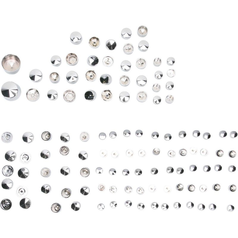 352112 - Drag Specialties Bolt Cover Deluxe Kit For Harley Davidson FLHR 1584 2007-2008 - Chrome