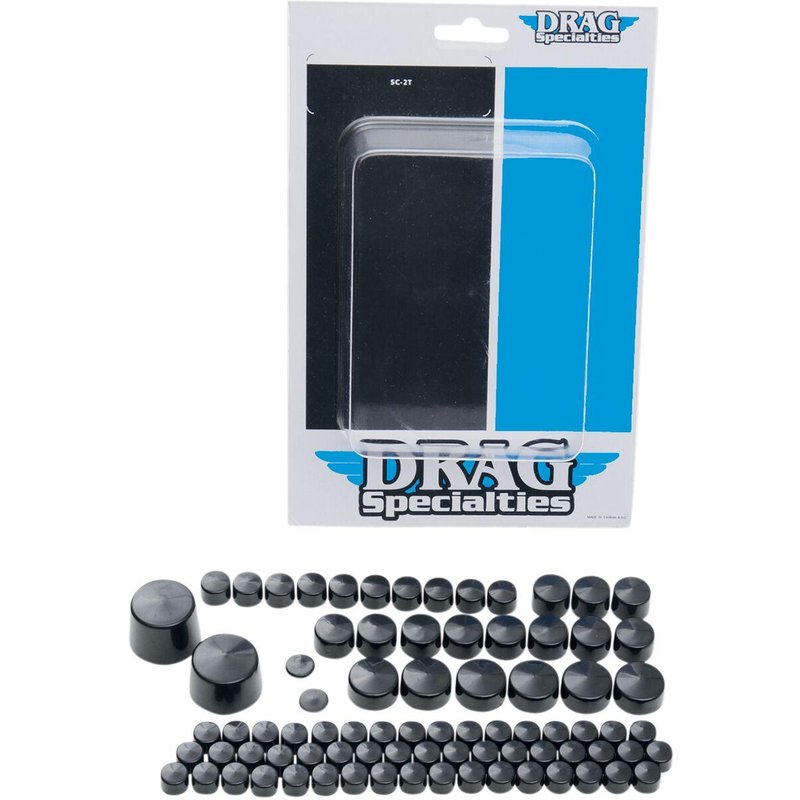 352012 - Drag Specialties Bolt Cover Standard Kit For Harley Davidson FLSTC1584 2007-2010 - Black