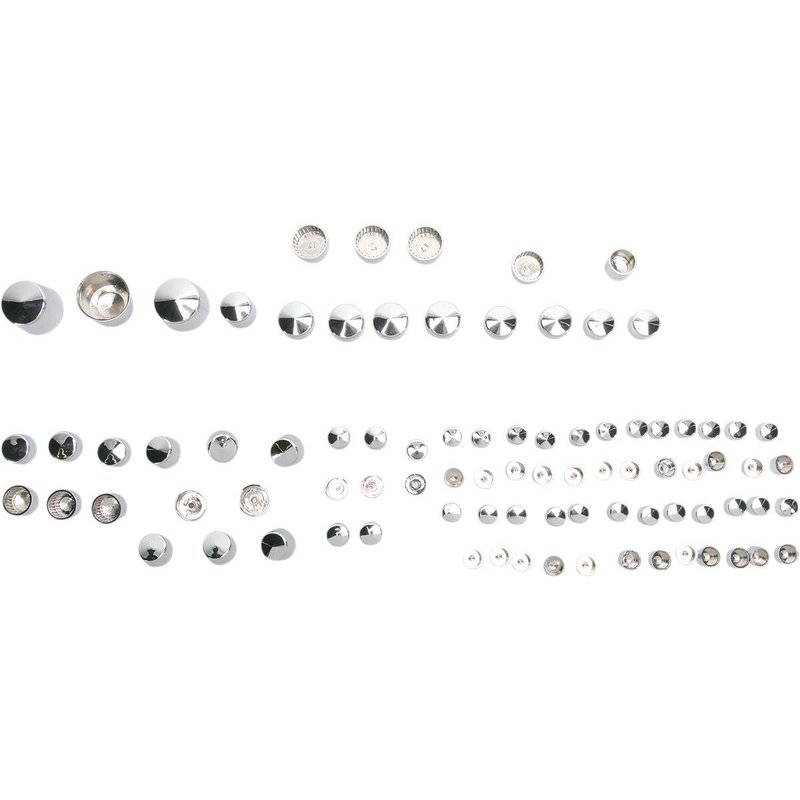 352013 - Drag Specialties Bolt Cover Standard Kit For Harley Davidson FLST 1450 Heritage Softail 2006 - Silver