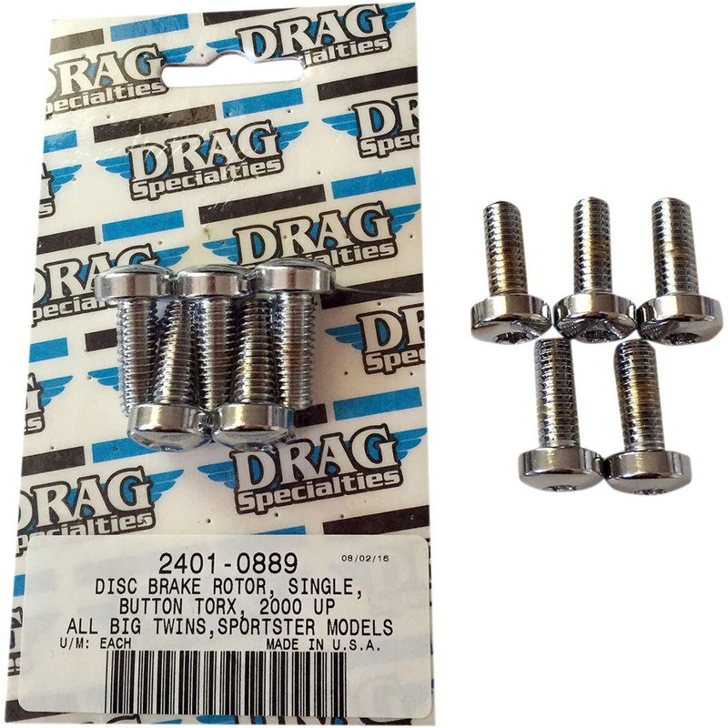 MK771 - Drag Specialties Disc Brake Hub Mounting Kit For Harley Davidson FLD 1690 2012-2013 - Chrome