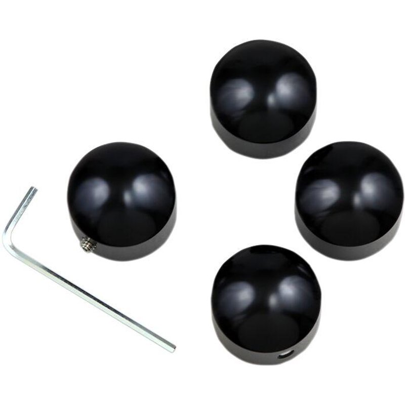 04-0901AGB - Drag Specialties Head Bolt Covers For Harley Davidson FLD 1690 2012-2013 - Die Cast