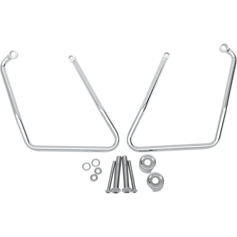 77-0070 - Drag Specialties Saddlebag Support Brackets For Harley Davidson XL 1200 C 2004-2015 - Chrome