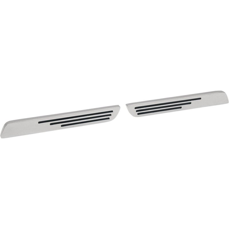 720022-BC3H - Drag Specialties Saddlebag Latch Inserts For Harley Davidson FLHR 1340 1994-1998 - Chrome