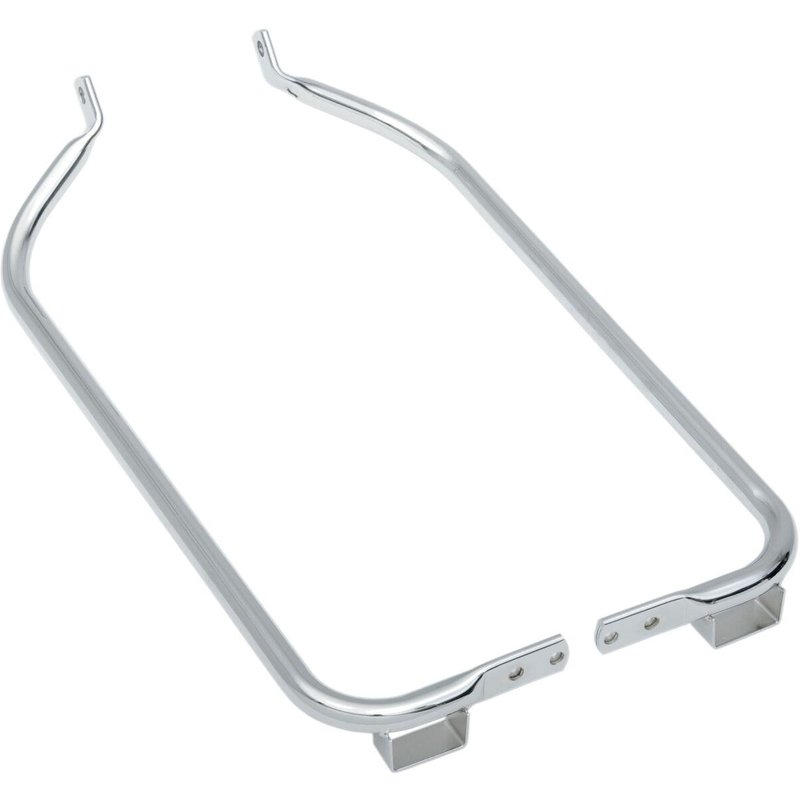 S77-0134 - Drag Specialties Saddlebag Supports For Harley Davidson FLHR 1450 - Chrome/Silver