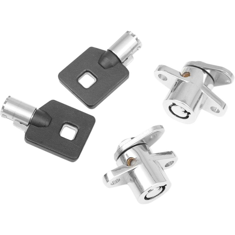 S77-0145-ADDS - Drag Specialties Replacement Saddlebag Lock Kit For Harley Davidson FLHR 1340 1994-1998 - Chrome