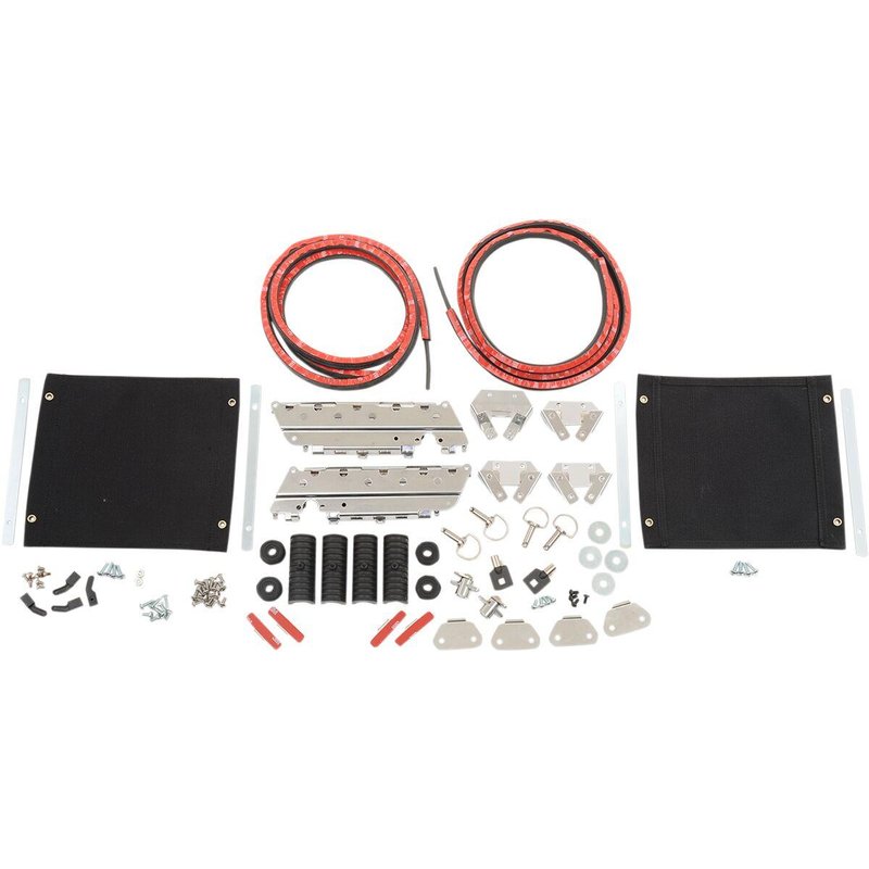 S77-0145KDSNU - Drag Specialties Saddlebag Hardware Kit For Harley Davidson FLHR 1340 1994-1998 - Chrome